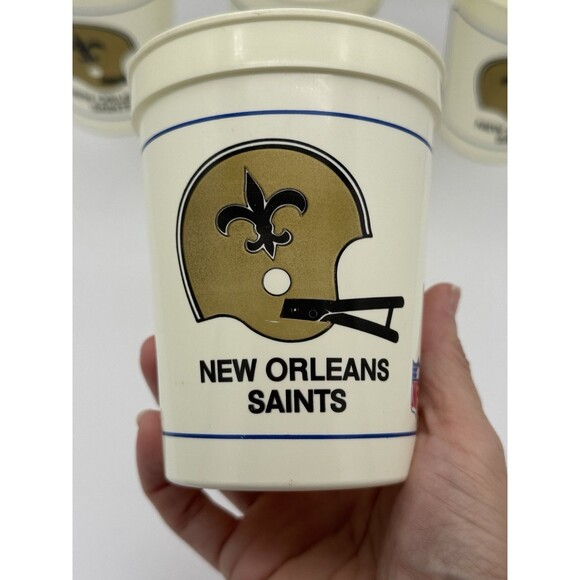 1981 Saints Miller High Life NFL Man of the Year Cups Set of 6 New Old Stock - Picture 2 of 11